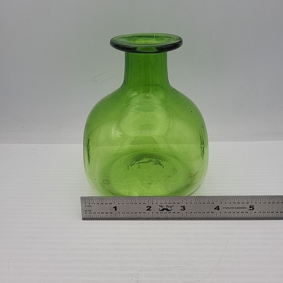Vintage Green Glass Decanter Bottle - Picture 6 of 7